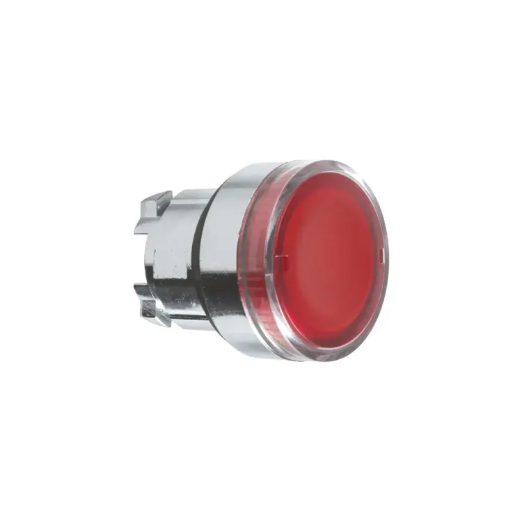 Telemecanique ZB4BW34 Red Illuminated Pushbutton Head 22mm Panel Mntd side view
