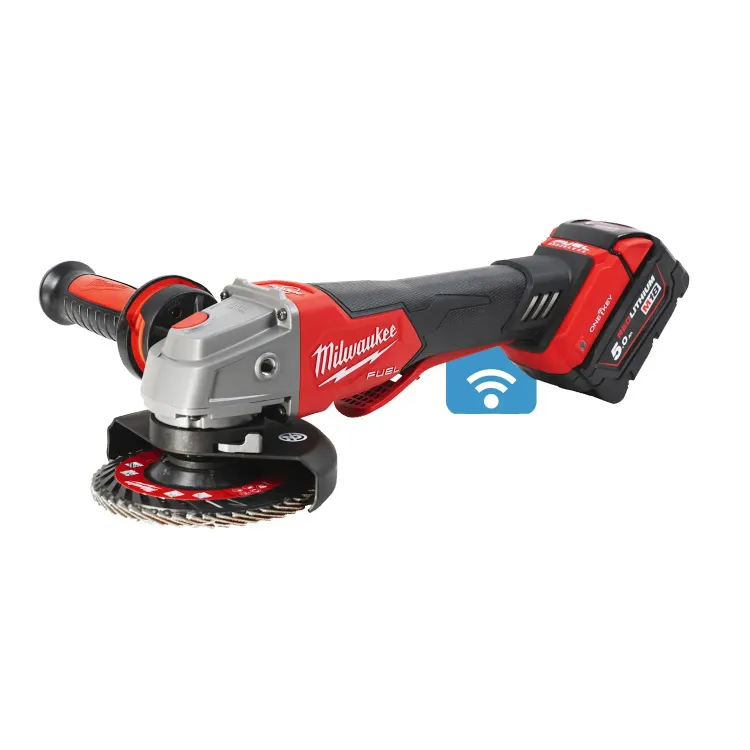 Milwaukee M18 FUEL ONE-KEY 115mm braking angle grinder kit paddle switch