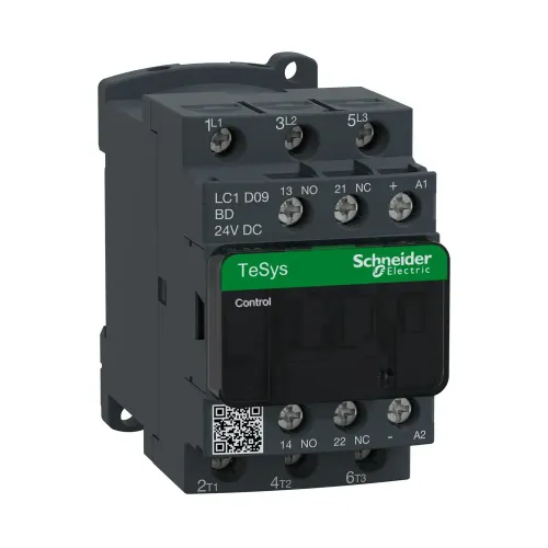 Schneider TeSys D 9A 110V AC 3P Contactor LC1D09F7 front view