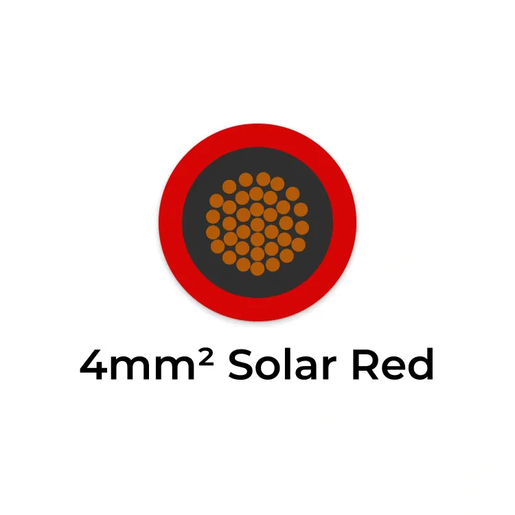 4.0mm² single core solar cable H1Z2Z2-K red jacket for photovoltaic systems
