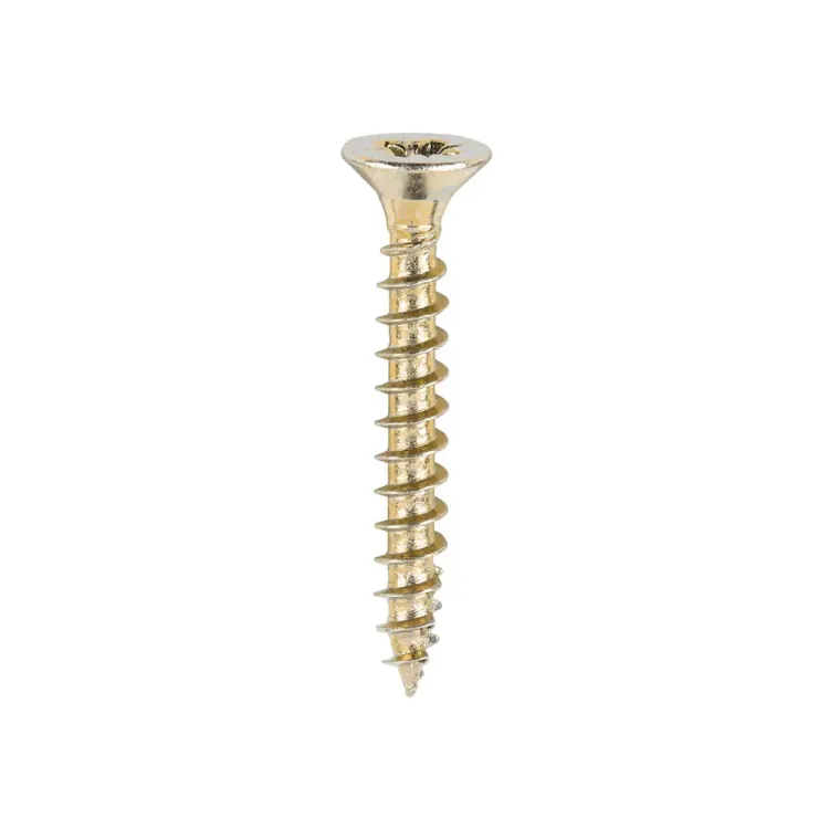 Timco 40030CLAF, box of 200 durable multi-purpose screws with yellow zinc finish.