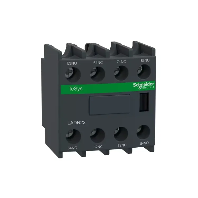 Schneider LADN22 2NO+2NC auxiliary contact block front view
