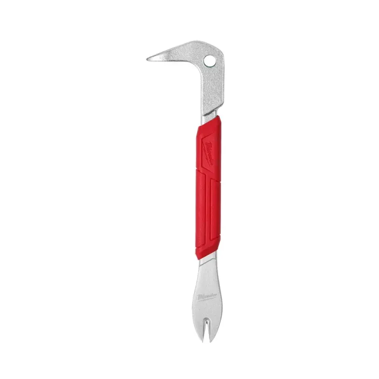 Milwaukee 10" E Nail Puller 254 (mm) Narrow Shovel, High-Leverage Head - Quick Nail Removal With Durable Grip, Red