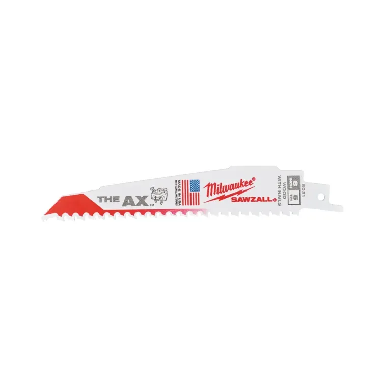 Milwaukee AX 230mm SAWZALL blade 5 TPI wood with nails 5pc