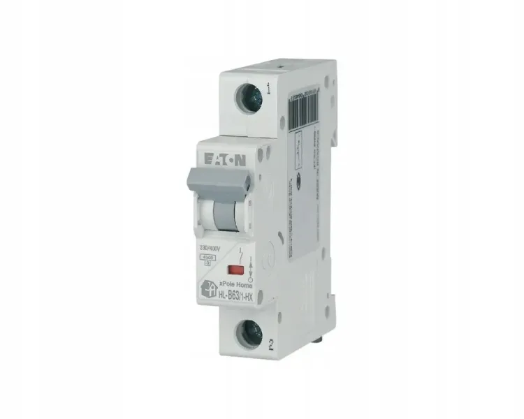 194827 - Eaton MCB 1pole 63A B Curve 6KA Eaton Xpolehome