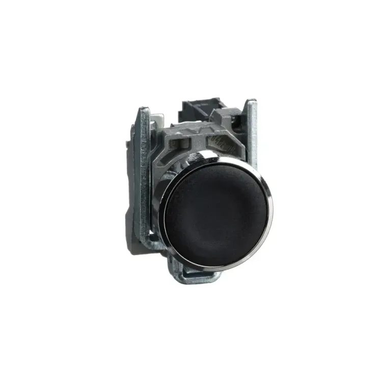 Telemecanique Black Pushbutton Flush 1 N/O Panel Mounted XB4 BA21 front view