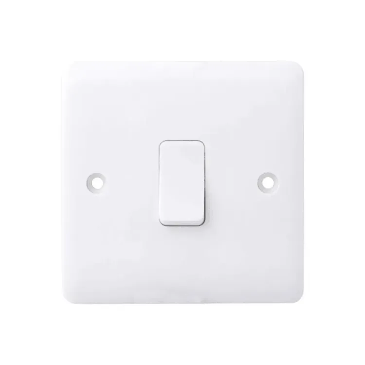 Iona 1 Gang 1 Way flush switch, slimline design, 10A rating, interchangeable modules.