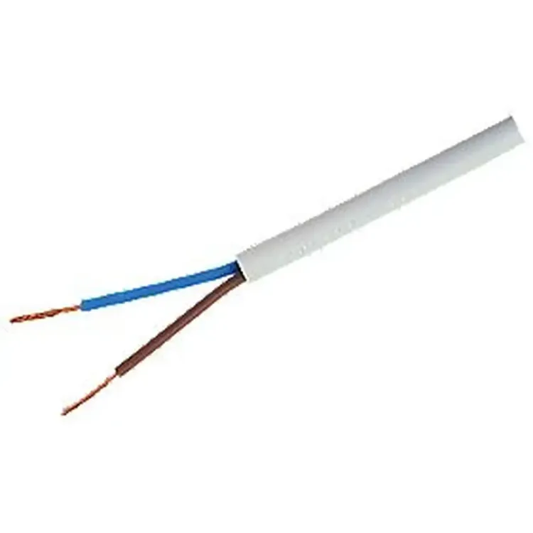 275PVC - 2 x 0.75mm PVC Circular White Flex 2182Y (Per 1 Mtr)