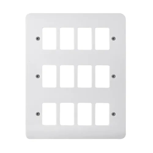 Click CMA20512 12-gang GridPro frontplate polar white