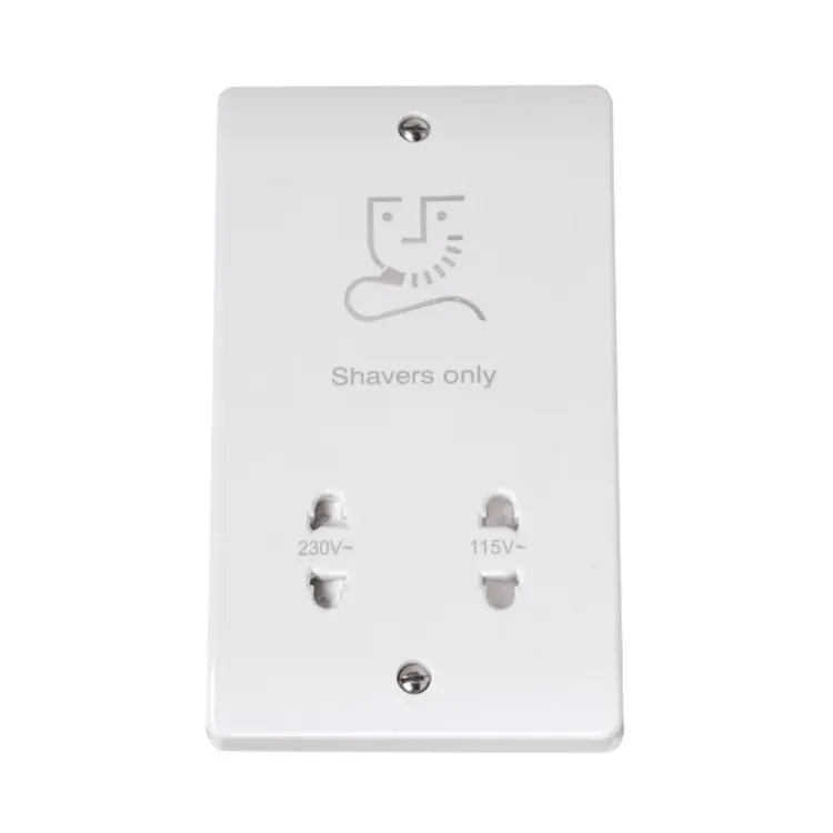 Click Curva dual voltage shaver socket white CCA100 front view