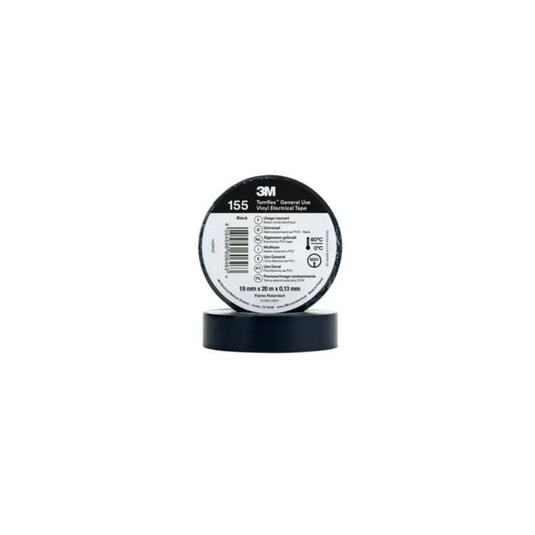 3M Temflex black electrical insulating tape 19mm x 20m