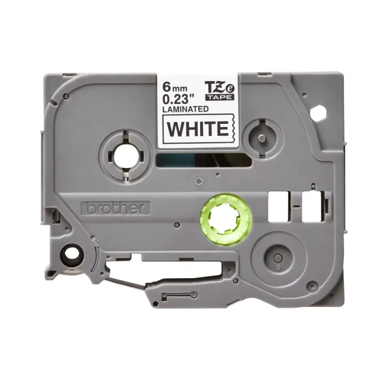 Brother TZe-211 6mm Black on White Label Tape