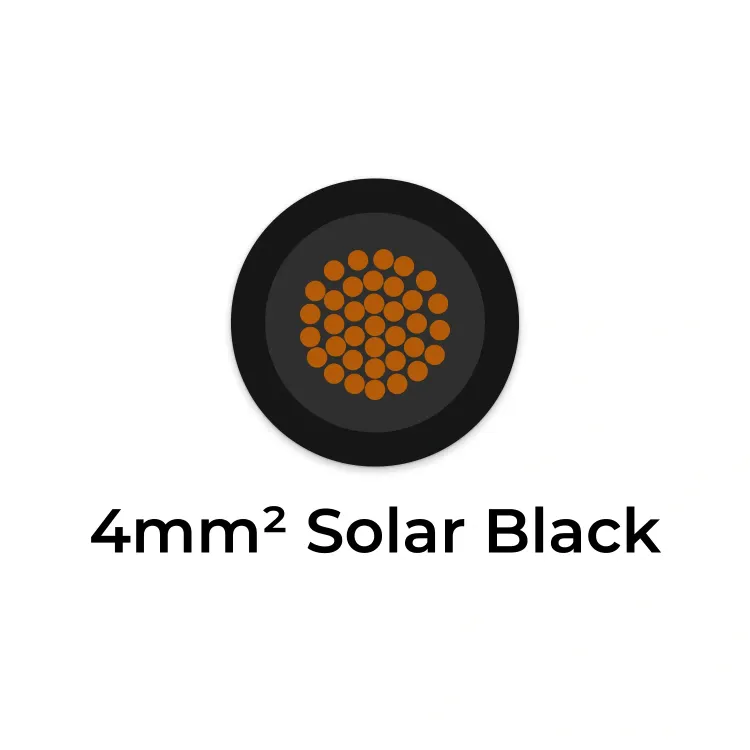 4.0mm² black single core solar cable H1Z2Z2-K for photovoltaic use