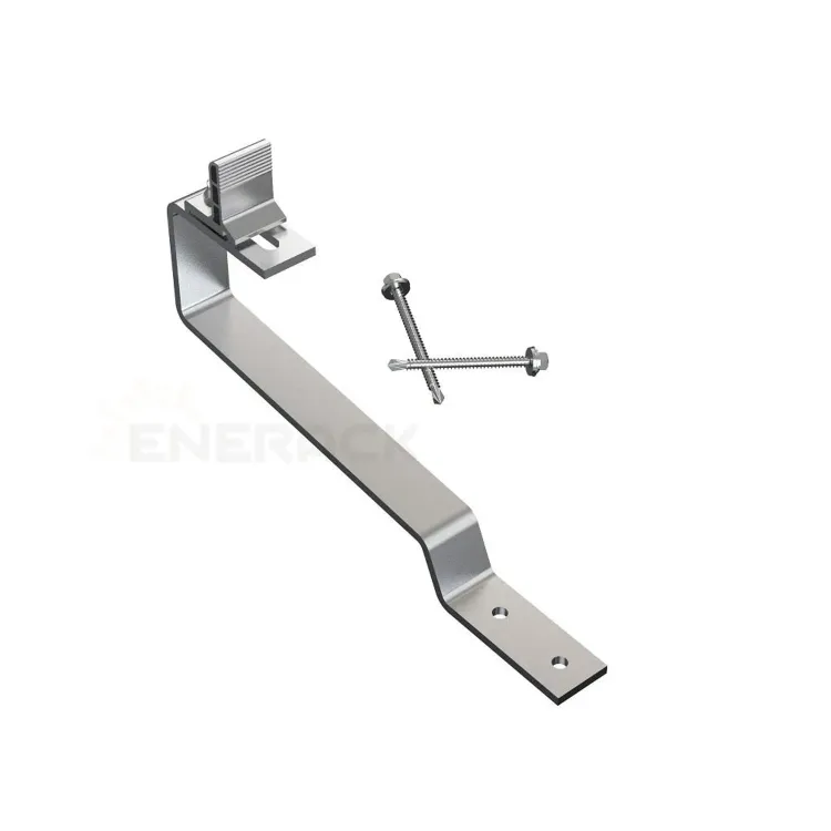 Flat tile solar roof hook AL6005-T5 adjustable for rail clamp