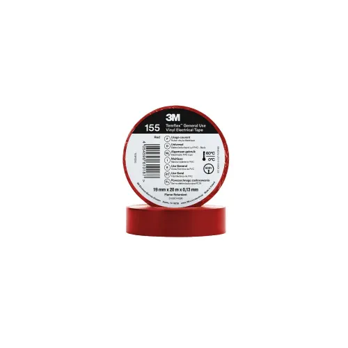 3M Temflex red electrical insulating tape 19mm x 20m