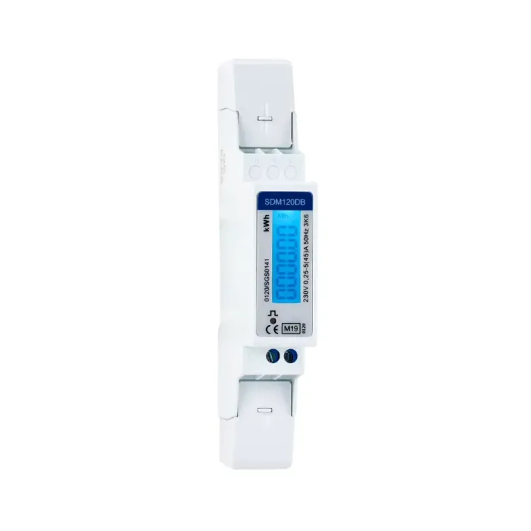 Eastron SDM120DB single-phase electric meter with backlit LCD display