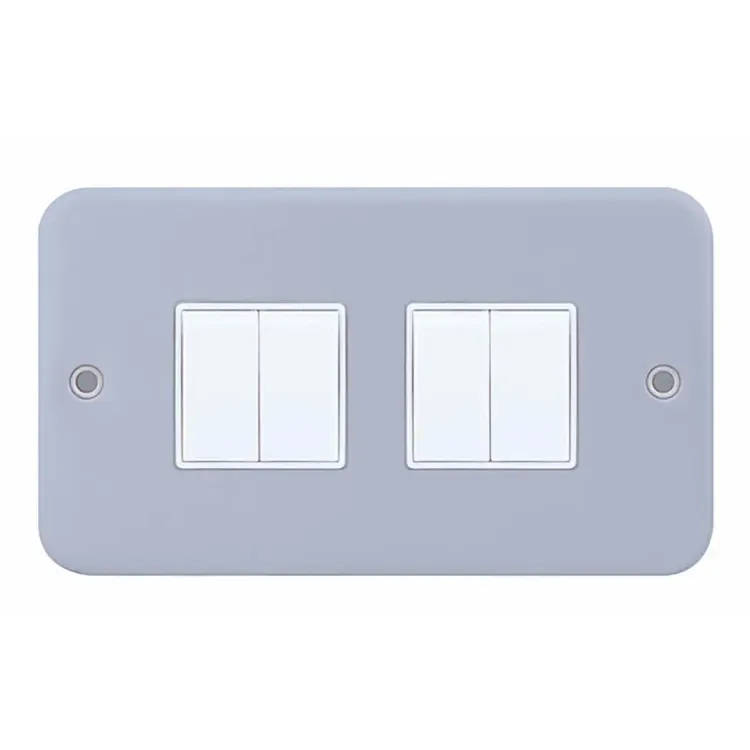 LG204MB - Selectric 10A Metal Clad Switch 4 Gang 2 Way