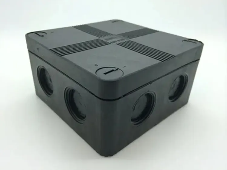 LTB90BK - Junction Box 90x90x56mm 20mm Thread IP67 (100) w/Connector Black