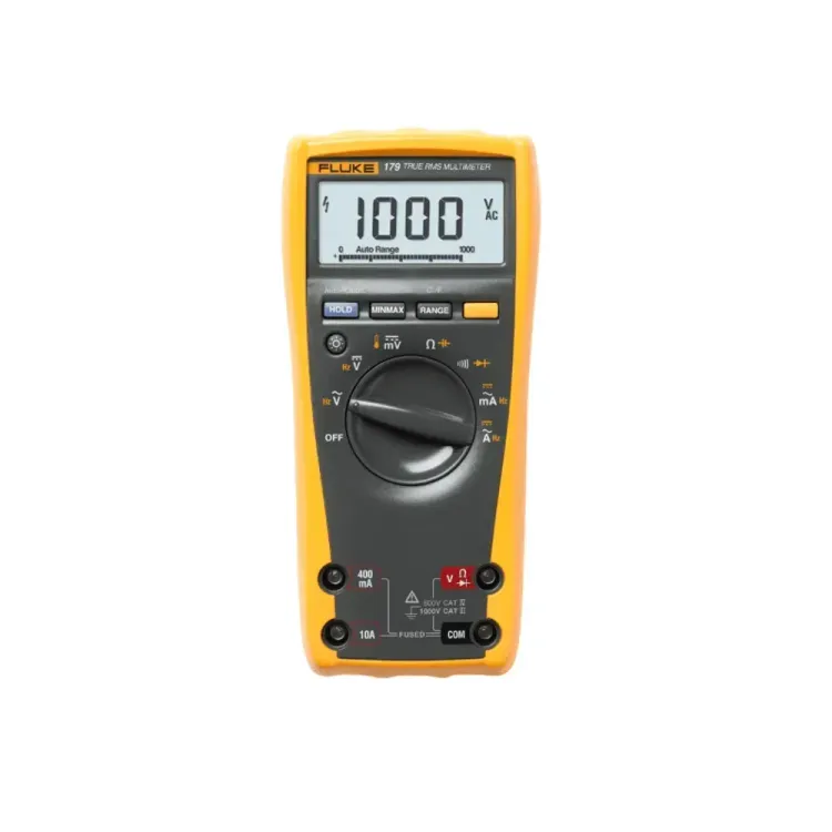 FLUKE179 Fluke 179 DMM with voltage, current, and resistance measurement.