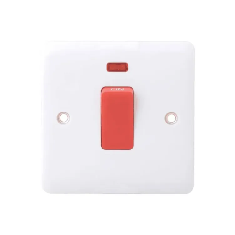 Iona 1 Gang 50A Double Pole Shower Switch with Neon Light