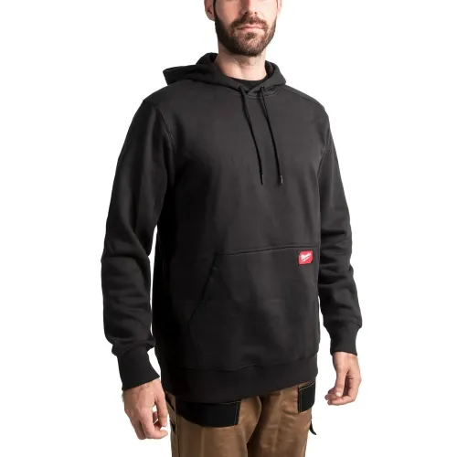 Milwaukee midweight hoodie black size L front view
