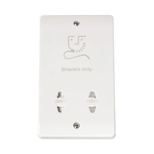 Click Mode CMA100 dual voltage shaver socket 115V/230V polar white