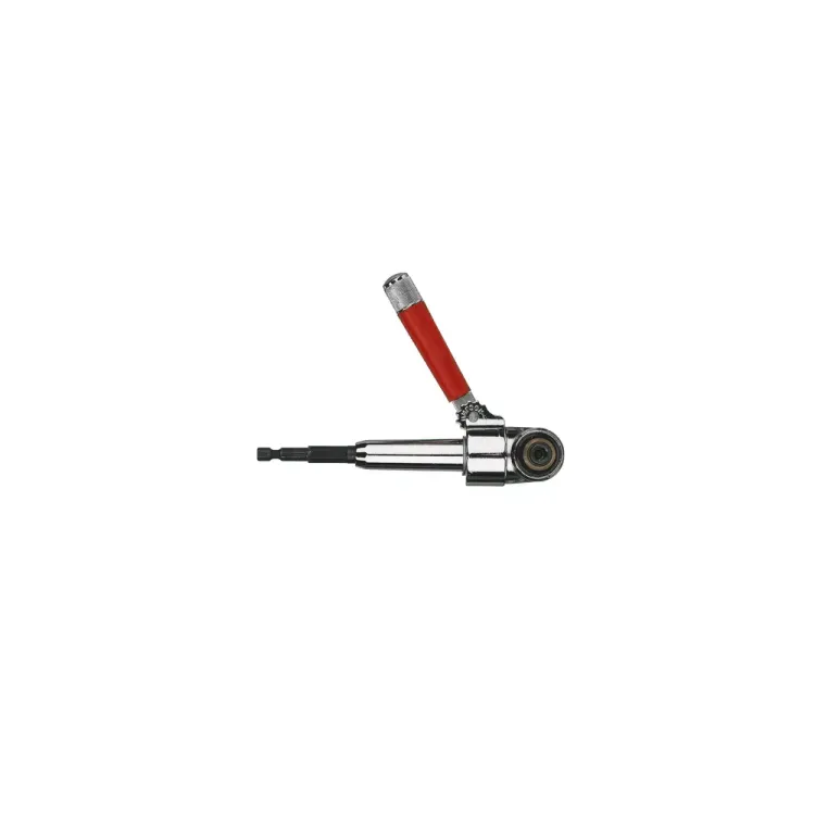Milwaukee Right Angle Chuck (OSD2) with compact 51mm height, magnetic Hex bit reception, 360° rotatable handle, and industrial-grade metal gears.