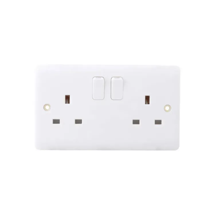 Iona 13 Amp 2 Gang Slimline Flush Switched Double Socket