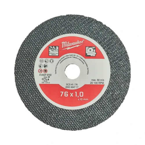 Milwaukee thin metal cutting discs 76mm 1mm pack of 5