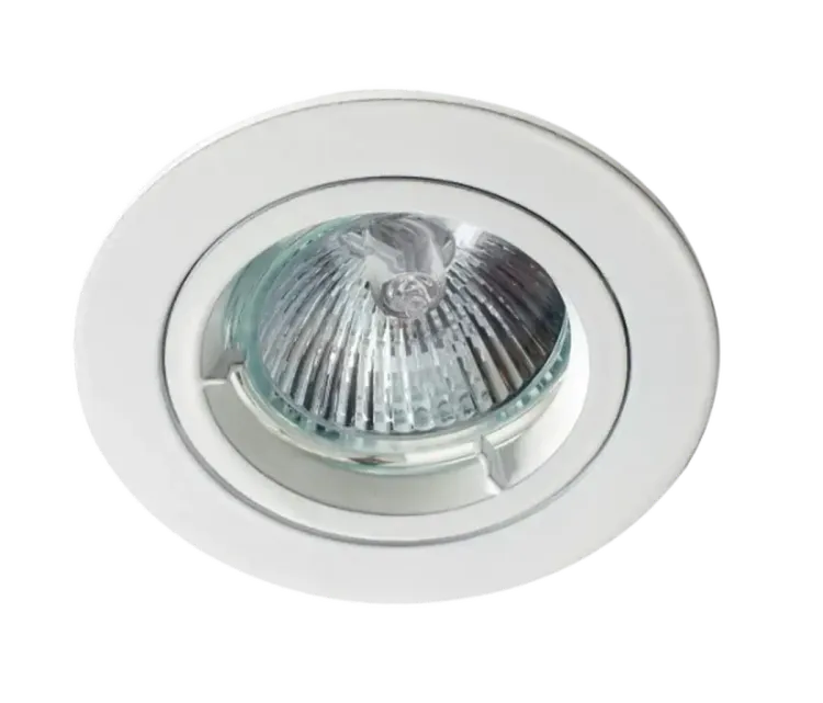 R201SCN-01 - Robus Downlight GU10 White Straight 230V 70mm Cut Out
