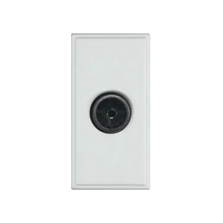 Hager Single IEC Female Euromodule - White