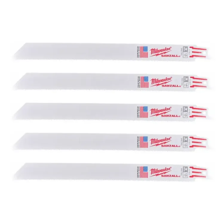 48005187 - Milwaukee Sawzall 230mm Metal Recip/Sabre Saw Blade 5pk 14tpi 48005187