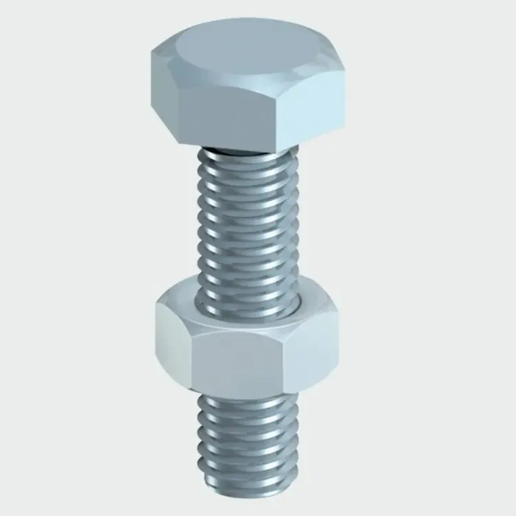 1270SNZP - M12 x 70mm H/T Hex Set Bolt & Nut 2 Pack - TIMpac 1270SNZP