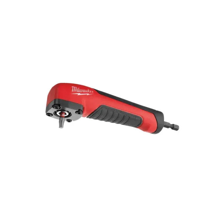 Milwaukee SHOCKWAVE Right Angle Attachment Set (11pc) with impact-rated durability, compact 36mm height, and ergonomic rubber overmold for tight spaces.