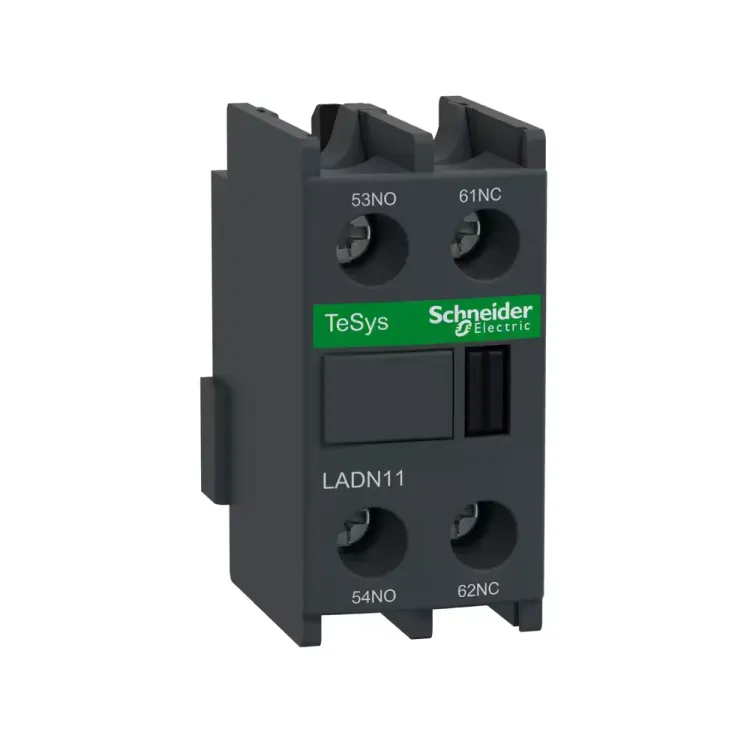Schneider LADN11 auxiliary contact block, 1NO+1NC, TeSys Deca