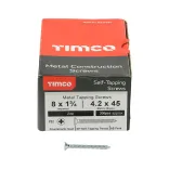Timco self tapping screws 4.2x45mm box of 200 PZ countersunk zinc finish