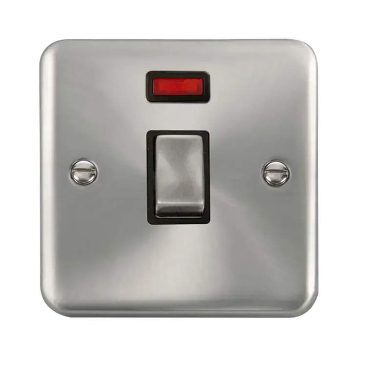 DPSC723BK - Click Deco Plus 20A DP Isolator Switch with Neon Satin Chrome