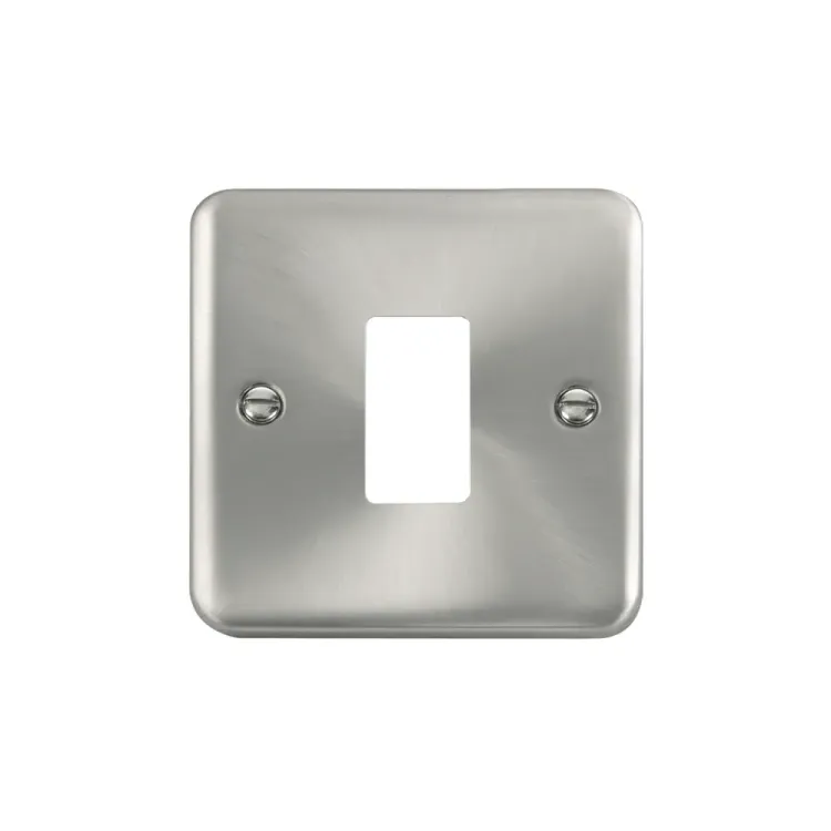 GridPro Satin-Chrome 1-Gang 1-Mod Plate