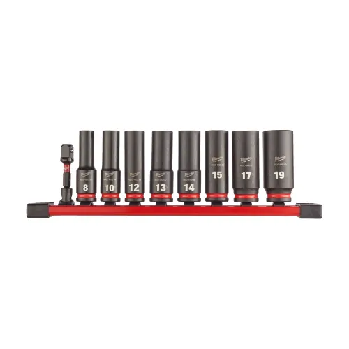 Milwaukee SHOCKWAVE 3/8 inch deep impact socket set 9-piece