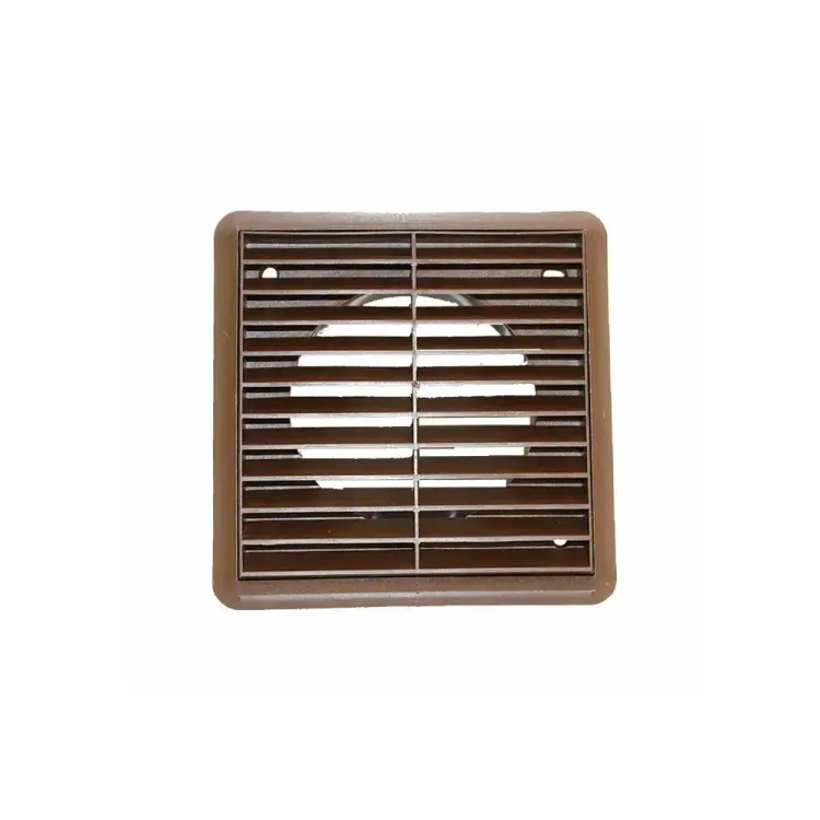 100mm Brown Louvred Ventilation Fan Grille VKC244B