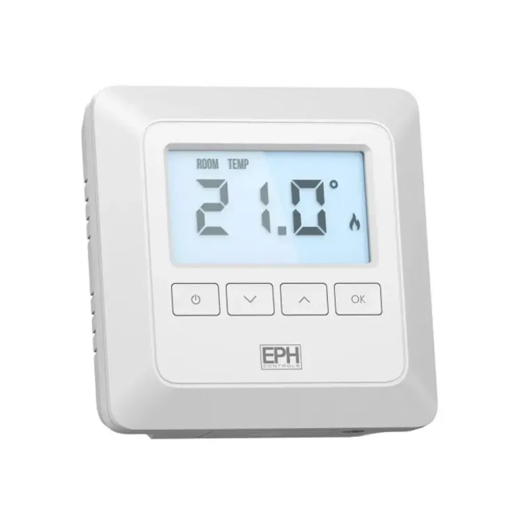 EPH Battery Operated Digital Room Thermostat with White Backlight