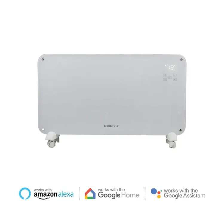 SHA5281 - Ener-J Wi-Fi Smart Heater 2000w White Tempered Glass SHA5281
