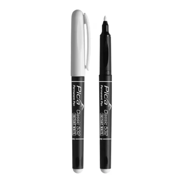 PICA532 - Pica 532 White Permanent Marker/Pen Thin Tip 1-2mm