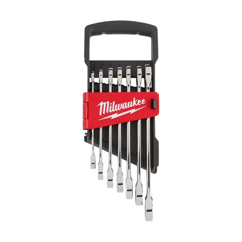 Milwaukee 7-piece MAX BITE ratcheting combination wrench set metric