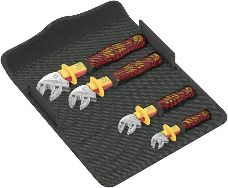 05020170001 - Wera Self-Adjusting Open Ring Spanner 4-Piece Joker VDE 4 Set