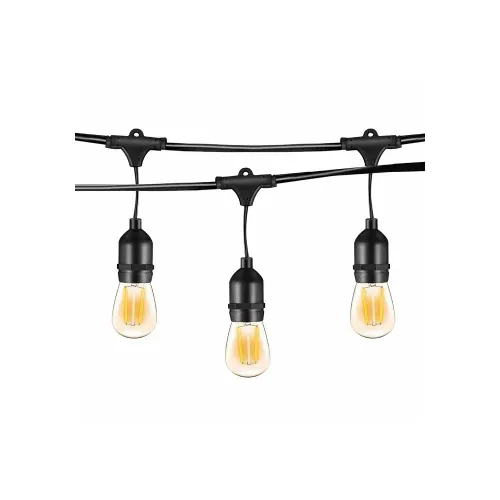 ENER J festoon LED string light 15.2m with 15 warm white bulbs