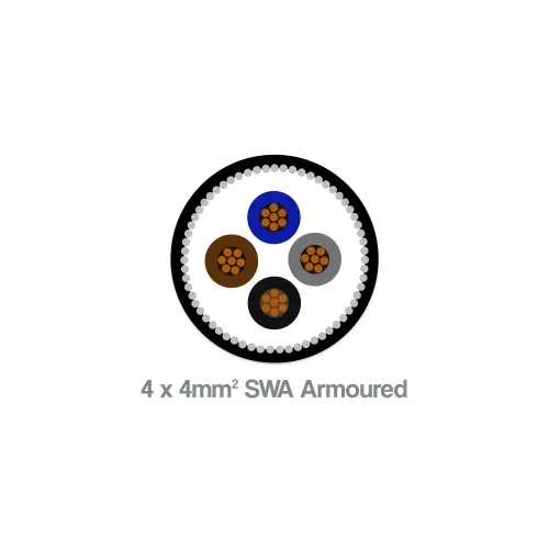 4 core 4sqmm Armoured Cable