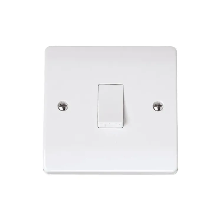 Click Curva 1 gang 2 way switch polar white professional single gang