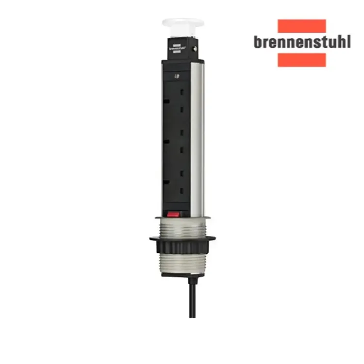 1396203003 - Brennenstuhl 1396203003 3-Way Tower Power Table Extension Socket