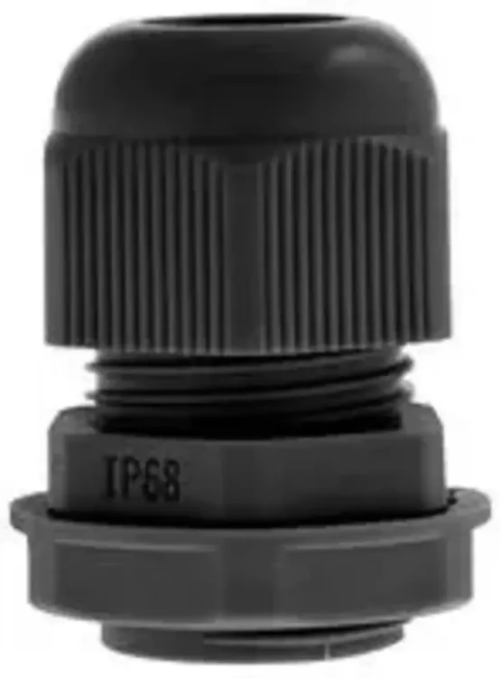 QCGM20BLK - M20 Cable Gland & Locknut (Black) 8-12mm Cable Entry Pack of 10 IP68 Q Crimp